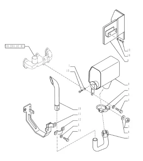 5091091 - труба выхлопная