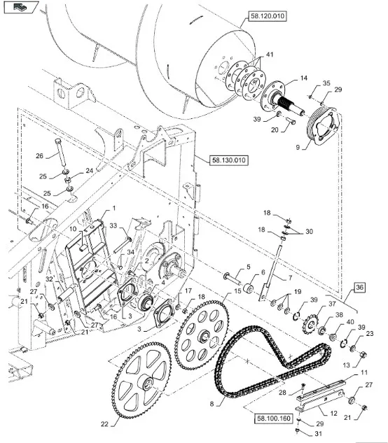 47579295 - Звездочка привода шнека жатки 760CG сн после 003